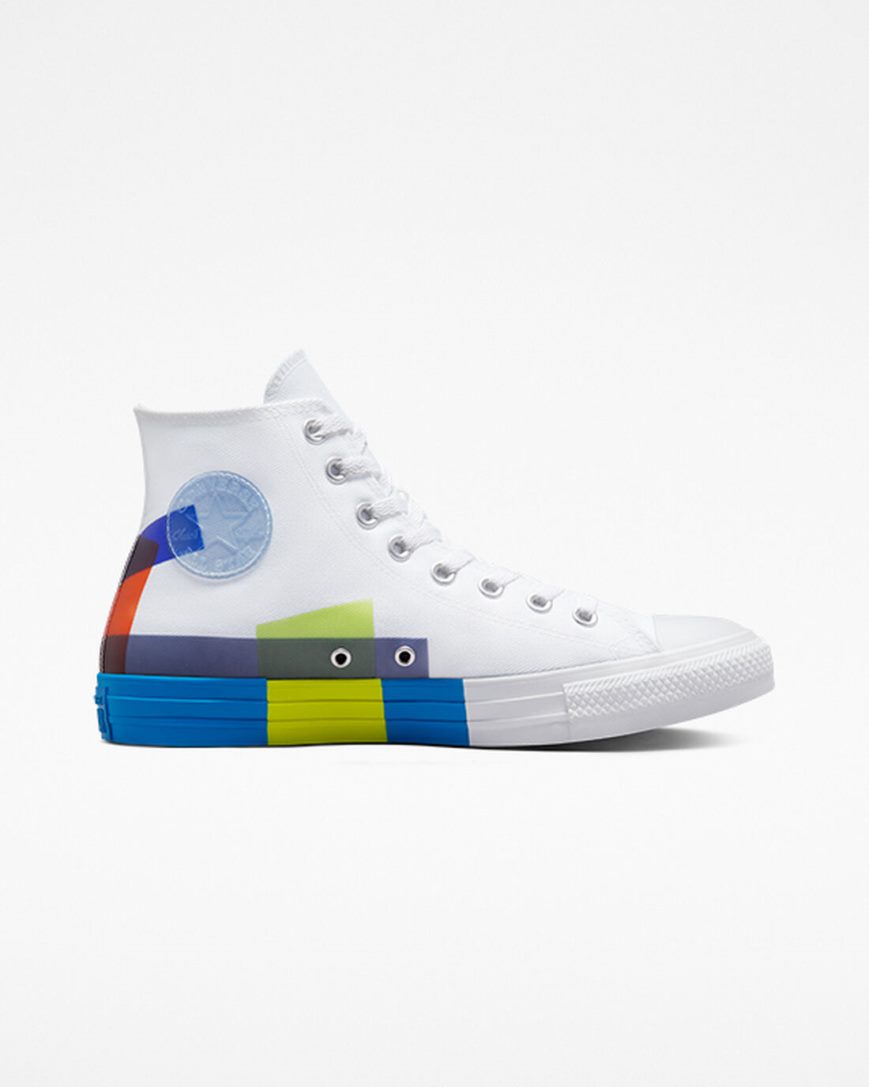 Dámské Boty Vysoké Converse Chuck Taylor All Star Space Racer Bílé Blankyt Bílé | CZ IQBD06